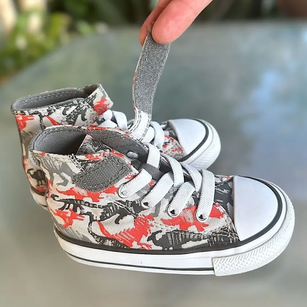 🦖🦕Converse Toddler Chuck Taylor All Star Dino Daze High-Top Sneakers Size 6